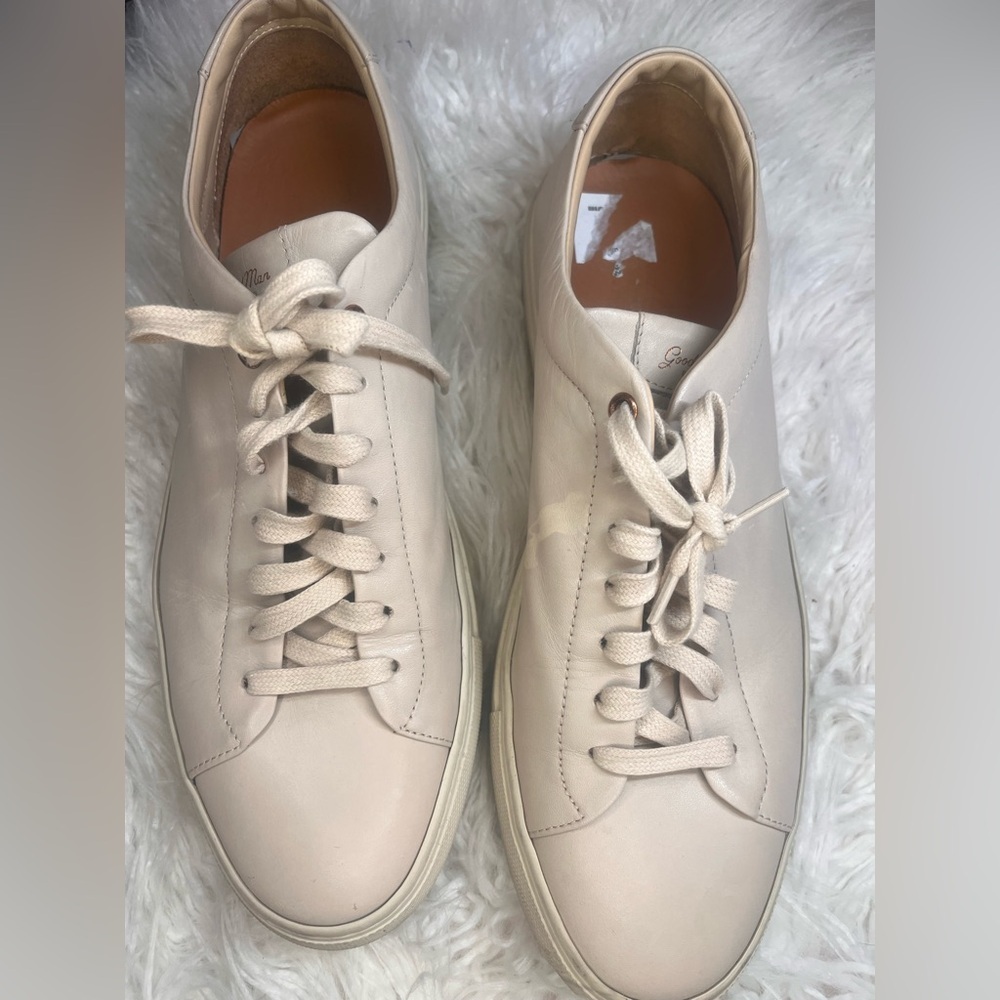 Good Man Brand Cream Leather Sneakers